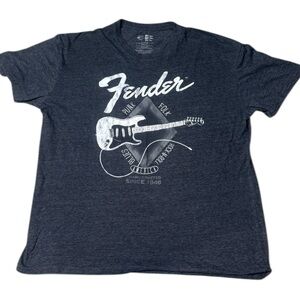 Fender Men's Gray Graphic T-Shirt Size 2XL